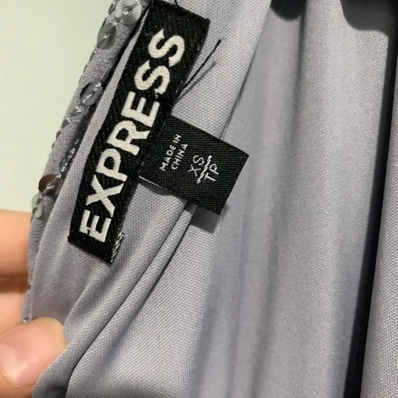 Express Silver Sequined Party Dress - Picture 5 of 5